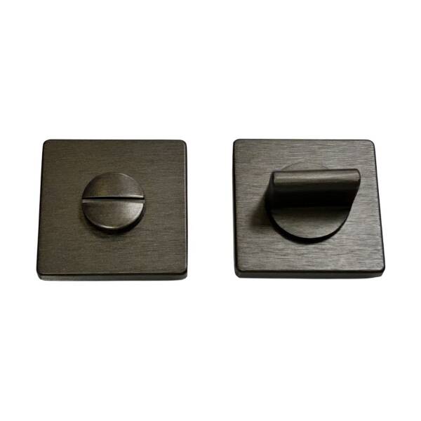 System Kare Wc Banyo Kapı Rozeti Fırçalı Füme Renk (RO21W ELX1) - 1