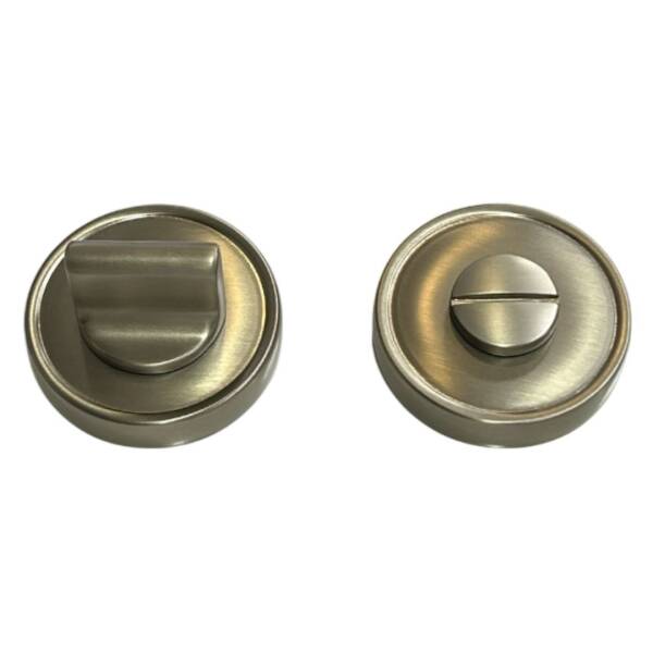 System Yuvarlak Wc Banyo Rozeti Nikel Saten Renk (RO14W NBM) - 1