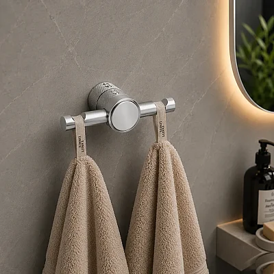 System X-Trail Mat Krom İkili Askılık (BA10011 002001 CR-CB) - System Banyo (1)