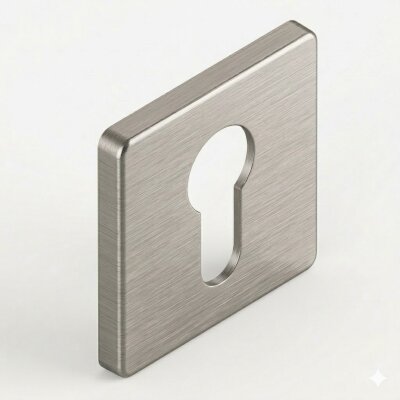 System Yale Tipi Fırçalı Nikel Saten Rozet (RO21Y ELX2) - System