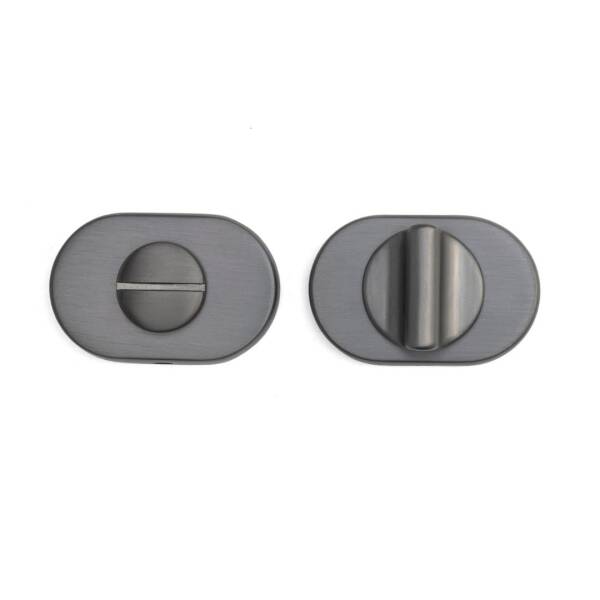 System Yuvarlak Wc Kapı Rozeti Füme Renk (RO16W BBN) - 1