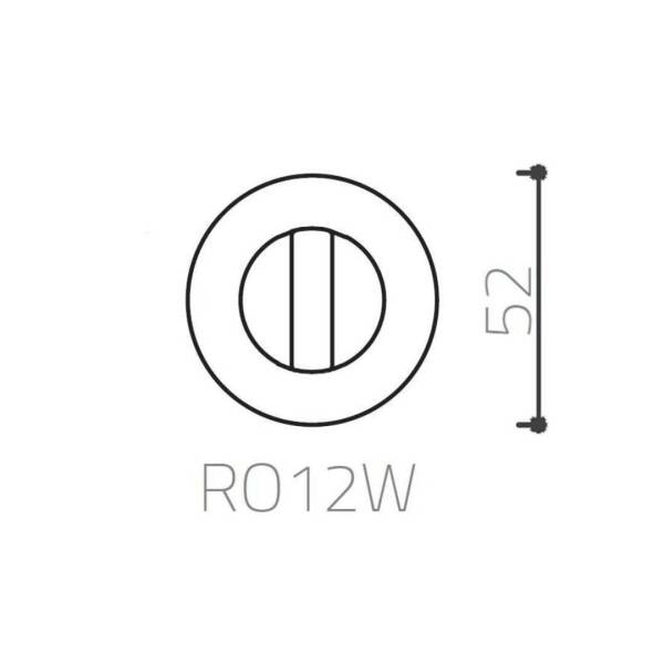 System Yuvarlak Wc Kapı Rozeti Sedef Renk (RO12W PRL) - 2