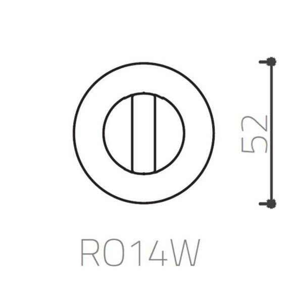 System Yuvarlak Wc Banyo Kapı Rozeti Sedef (RO14W PRL) - 3