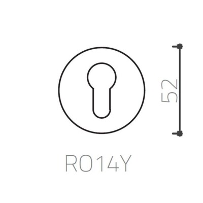 System Yuvarlak Yale Kapı Rozeti Sedef (RO14Y PRL) - 2