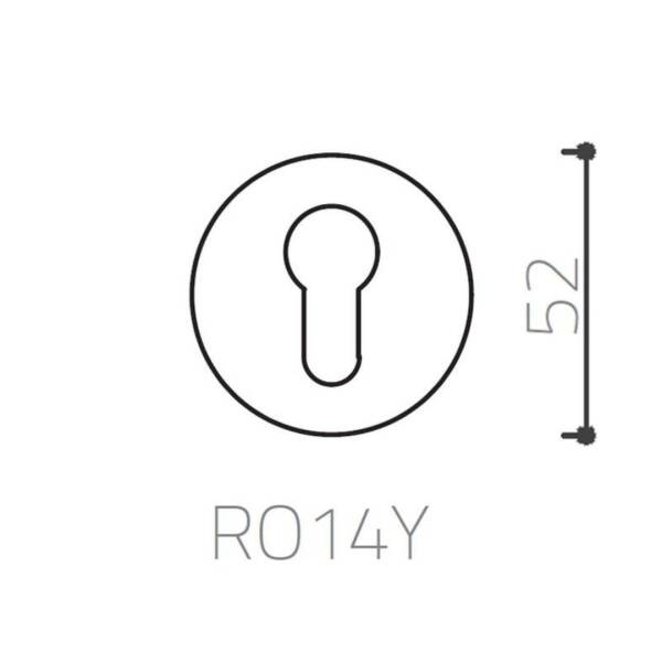 System Yuvarlak Yale Kapı Rozeti Sedef (RO14Y PRL) - 2