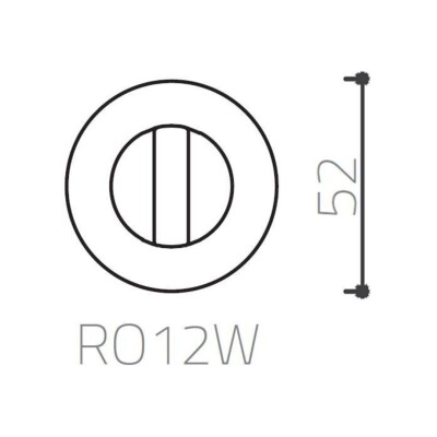 System Yuvarlak WC Banyo Kapı Rozeti Fırçalı Füme Renk (RO12W ELX1) - 4