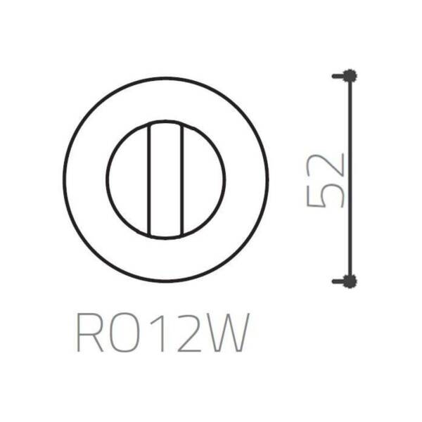 System Yuvarlak WC Banyo Kapı Rozeti Fırçalı Füme Renk (RO12W ELX1) - 4