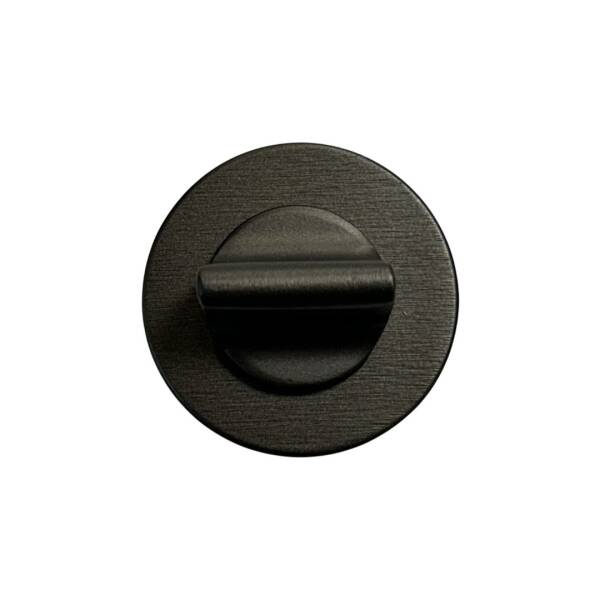 System Yuvarlak WC Banyo Kapı Rozeti Fırçalı Füme Renk (RO12W ELX1) - 1