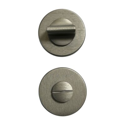 System Yuvarlak WC Banyo Kapı Rozeti Fırçalı Saten Renk (RO12W ELX2) - 3