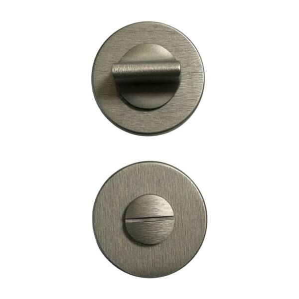 System Yuvarlak WC Banyo Kapı Rozeti Fırçalı Saten Renk (RO12W ELX2) - 3