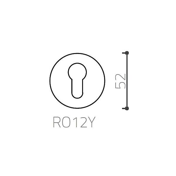 System Yuvarlak Wc Kapı Rozeti Nikel Saten Renk (RO12W NBM) - 2