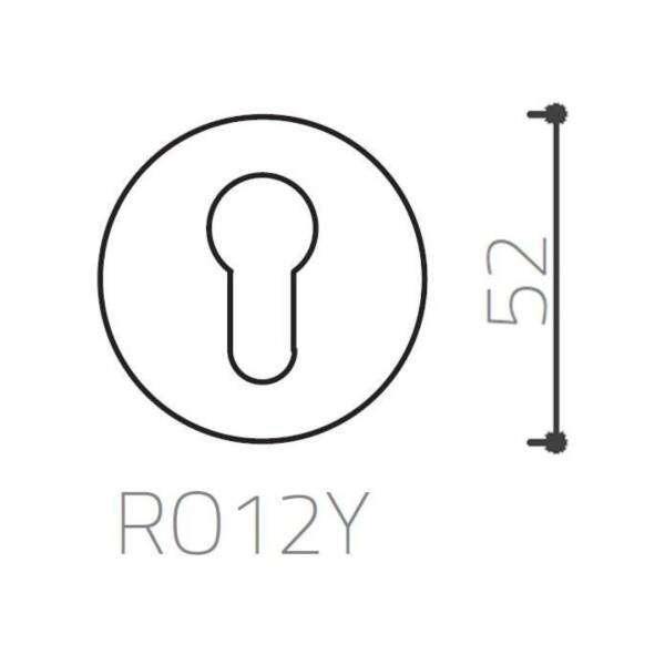 System Yuvarlak Yale Kapı Rozeti Fırçalı Füme Renk (RO12Y ELX1) - 2