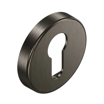 System Yuvarlak Yale Kapı Rozeti Fırçalı Füme Renk (RO12Y ELX1) - 1