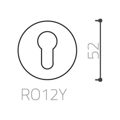 System Yuvarlak Yale Kapı Rozeti Gold Branch Renk (RO12Y GB) - 2