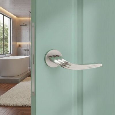 System Zoe Kapı Kolu Nikel Saten (HA135RO12 NB) - System