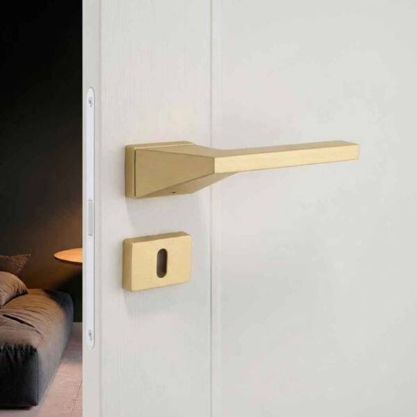 System Zyra Kapı Kolu Fırçalı Mat Altın (HA277RO15 ELX5) - 1