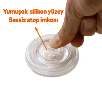 Sese Metali Şeffaf Kapı Stoperi Kapı Duvar Tamponu (TAM81) - 3