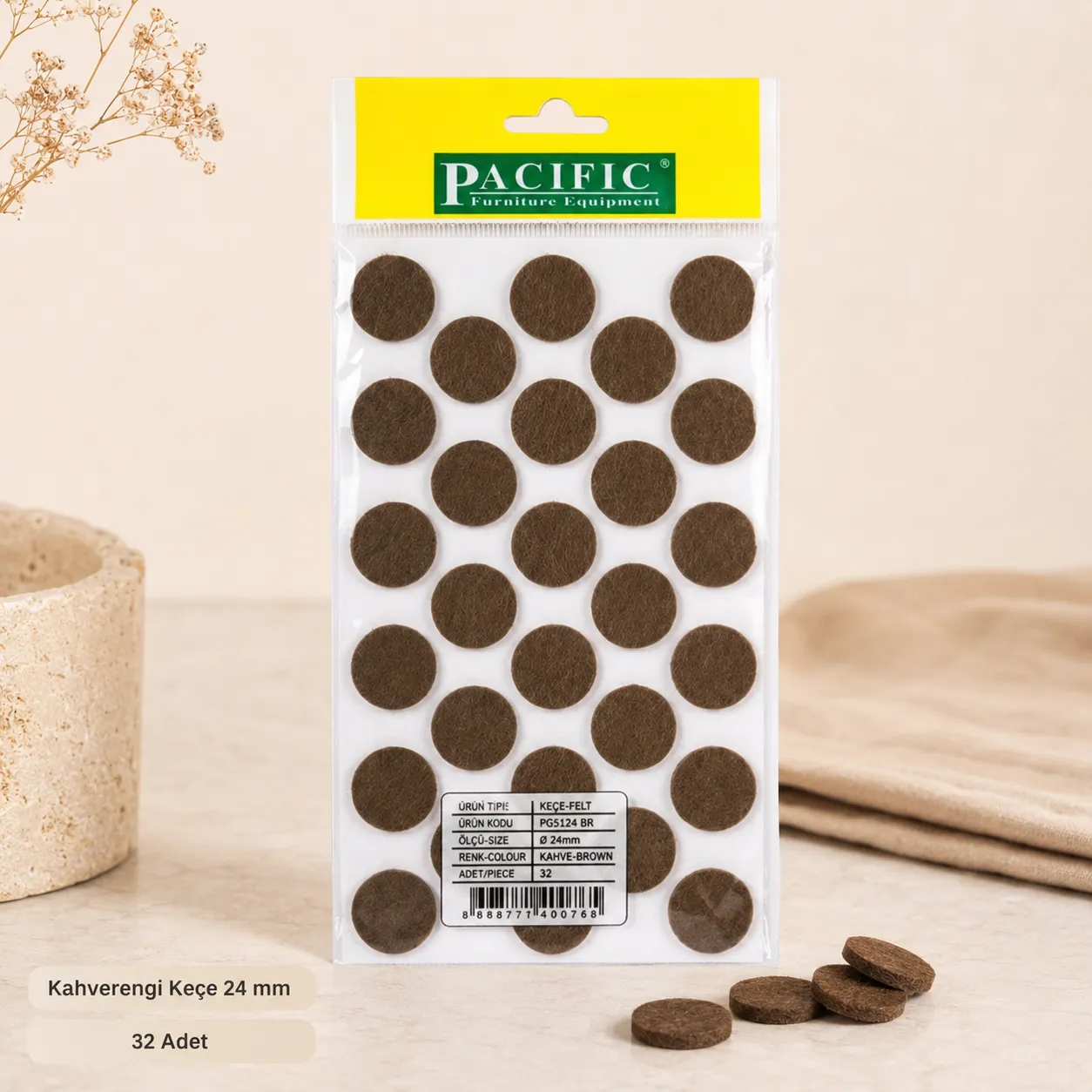 Pacific Kahverengi Keçe 24mm (TAP104) - 1