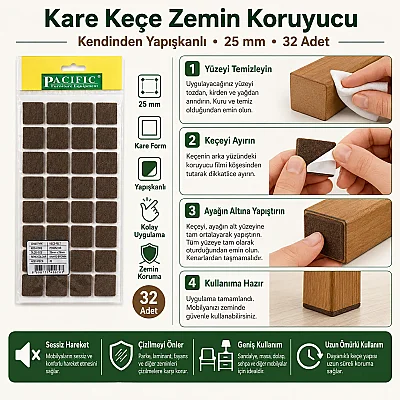 Pacific Kahverengi Keçe 25mm (TAP108) - 3