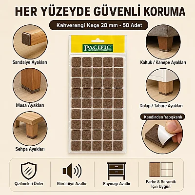 Pacific Kahverengi Keçe 20mm (TAP109) - 3