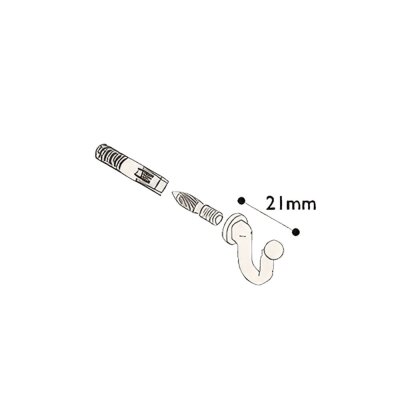 Tempo Küçük Kanca Askı Krom 5Li Paket 23.105.18 (1050KR) - 2