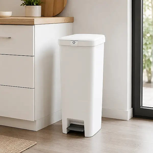 Stepup Açık Gri Plastik Pedallı Çöp Kutusu 40L (ZITBRA_800009) - 1