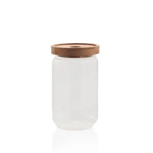 The Mia Ahşap Kapaklı Cam Saklama Kabı 700 ml (CAM0316) - 2