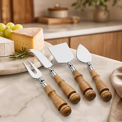 The Mia Woody Peynir Servis Takımı 4 Parça (CKB0178) - 1
