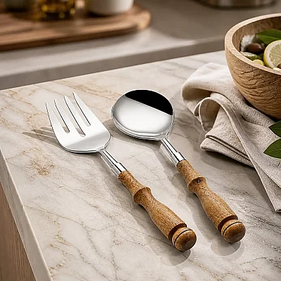 The Mia Woody Salata Servis Takımı 2 Parça (CKB0176) - 1