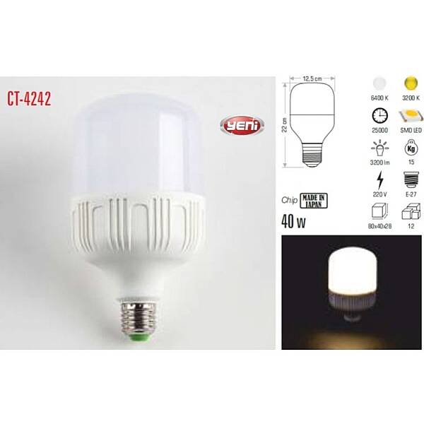 Torch Led Ampul 45W Beyaz (180345-CT-4242) - 2