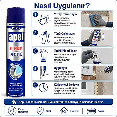 Apel Poliüretan Köpük 750ml/860gr PF310 - 3