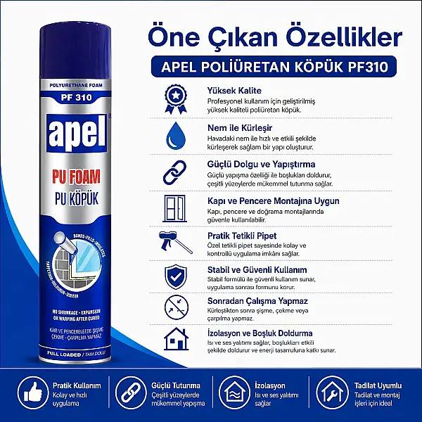 Apel Poliüretan Köpük 750ml/860gr PF310 - 4