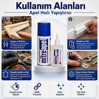 Apel Hızlı Yapıştırıcı Küçük Boy 50ml/200gr - 5