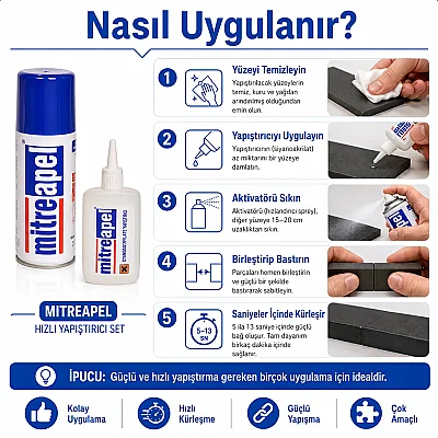 Apel Hızlı Yapıştırıcı Küçük Boy 50ml/200gr - 6