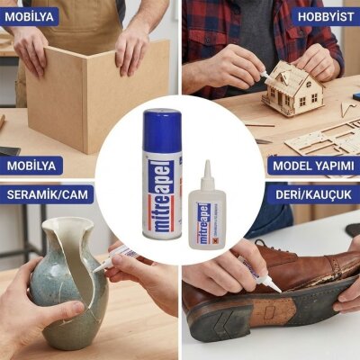 Apel Hızlı Yapıştırıcı Büyük Boy 100ml/400gr - Apel (1)