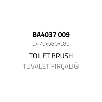 System Tuvalet Fırçası Siyah/Krom Renk (BA4037 009 R2-CR) - 2