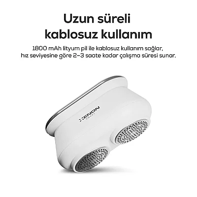 Tüy Toplama Tiftik Makinesi | 7200 RPM, 3 Kademe, Çift 6 Bıçaklı, LED Ekran, USB-C, 1800 mAh (X6175) - 5
