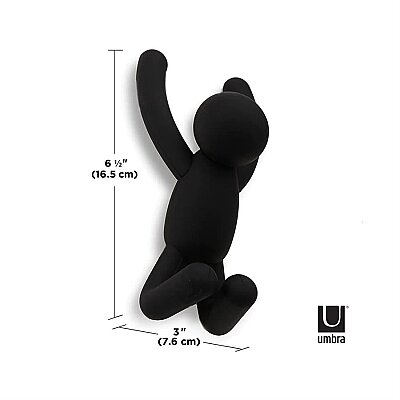 Umbra Buddy Duvar Kancası 3'lü Set Siyah Renk (UM 318165-040) - Umbra (1)