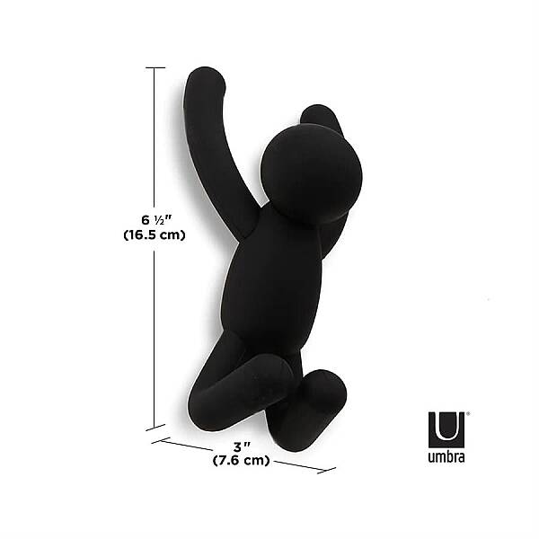 Umbra Buddy Duvar Kancası 3'lü Set Siyah Renk (UM 318165-040) - 2