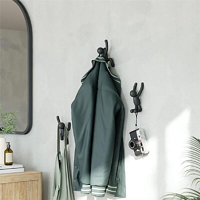 Umbra Buddy Duvar Kancası 3'lü Set Siyah Renk (UM 318165-040) - 3