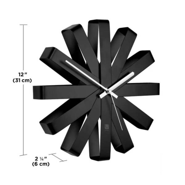 Umbra Kurdele Duvar Saati Siyah Çap: 31 cm (UM 118070-040) - 2