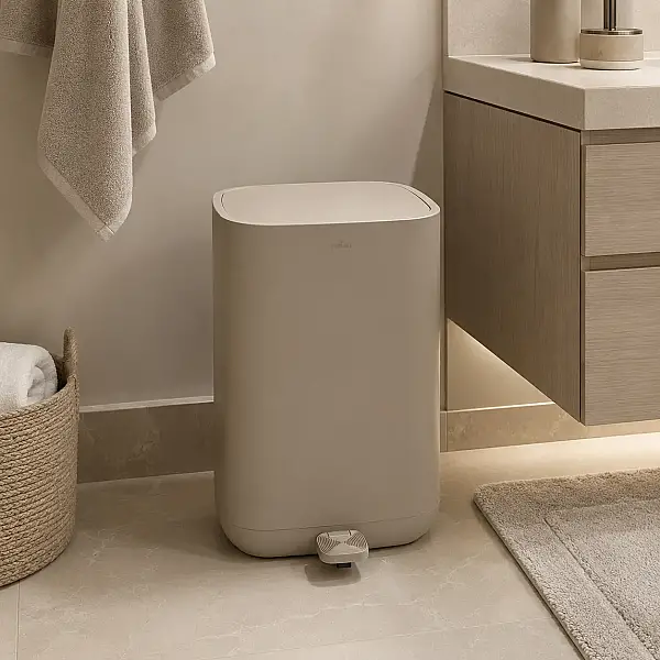 Vera Çelik Çöp Kovası Bej Renk 30Lt (VA 9053) - 1