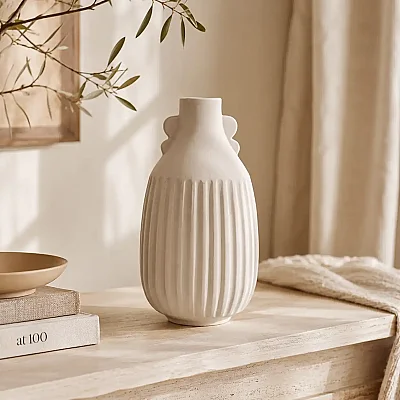 Vitale Antik Kahve Vazo Büyük 14*14*45 cm (AK.JL0054) - 1