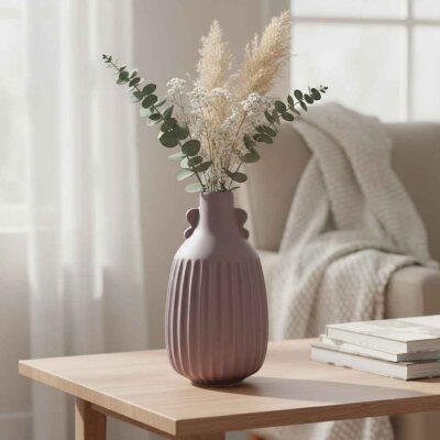 Vitale Antik Kahve Vazo Orta 17*17*33 cm (AK.JL0055) - Vitale