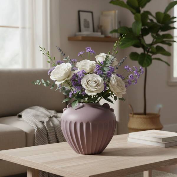 Vitale Antıque Kahve Vazo Kısa 27*27*24 Cm(AK.JL0059) - 1