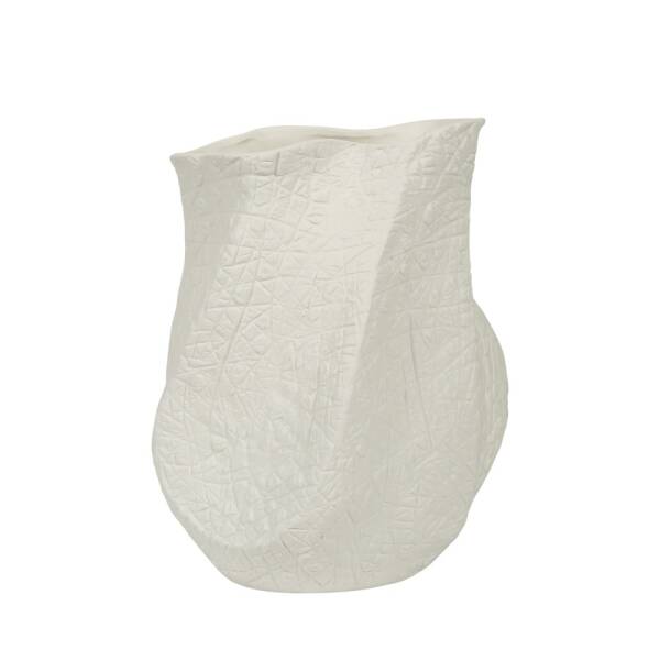 Vitale Beyaz Deri Baskılı Vazo (AK.JM00024) - 1