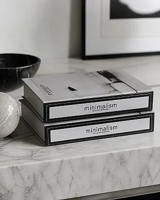 Vitale Beyaz Minimalism Kitap Kutu 30*21*7 cm (AK.JI0074) - 1