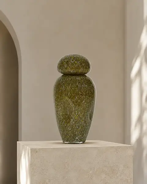 Vitale Bologna Çimen Kapaklı Vazo 12*12*25 cm(AK.KI0012) - 1
