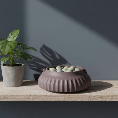 Vitale Bowl Kahve Vazo 33*33*10 Cm(AK.JL0047) - 1