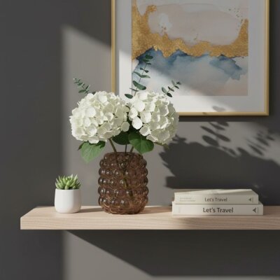 Vitale Bronz Kabarcık Cam Vazo 17*17*20 cm (AK.JK0041) - Vitale